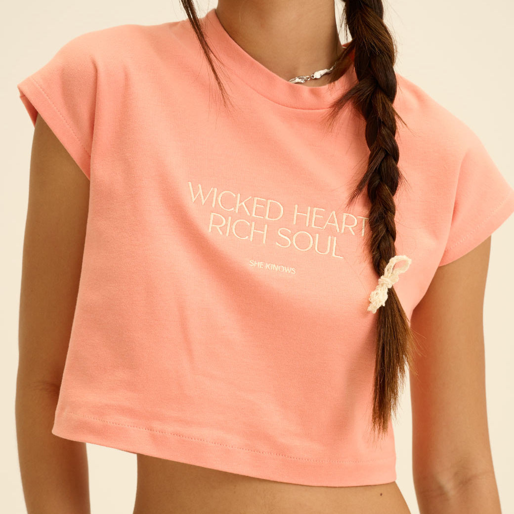 SHE KNOWS - Wicked Heart Baby Tee