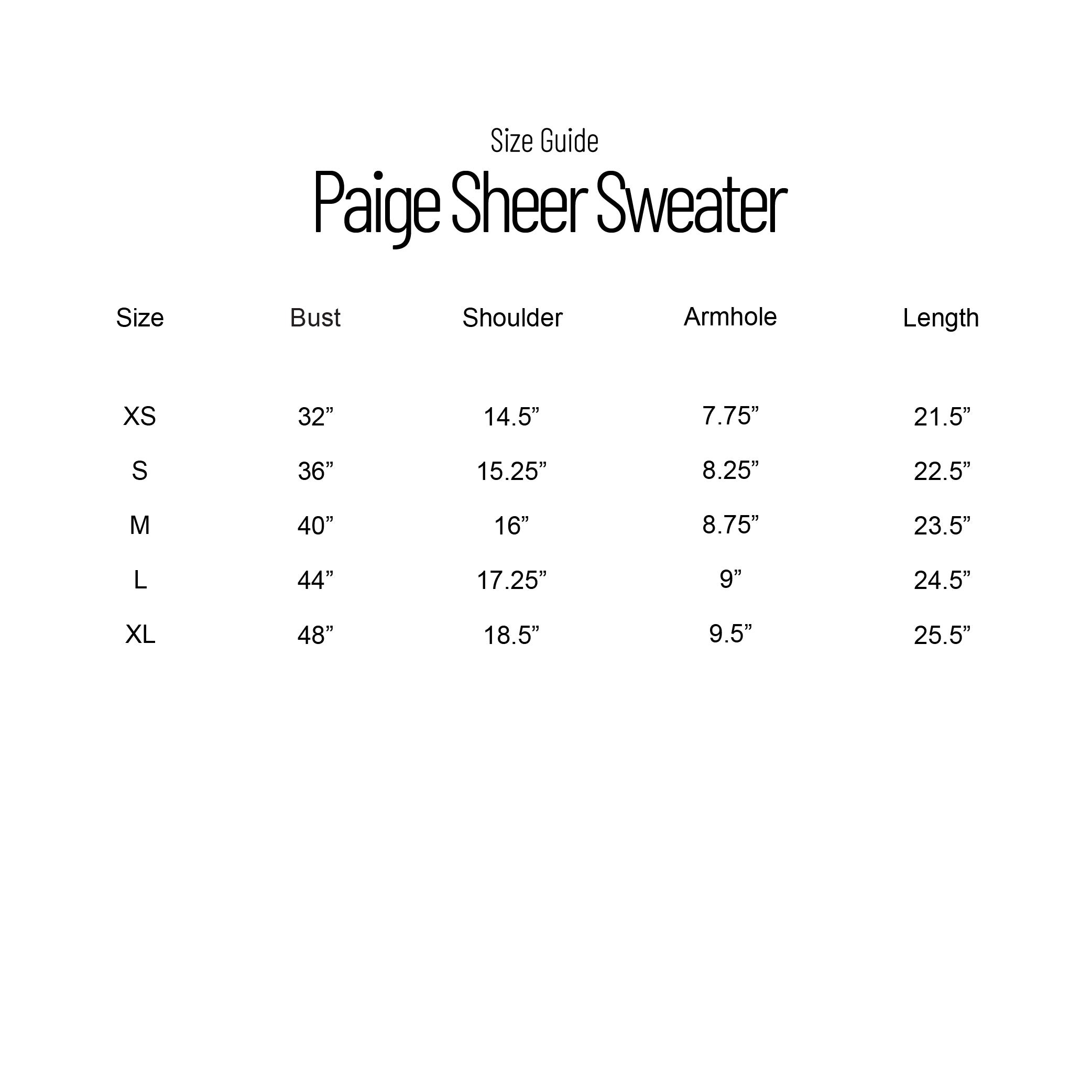 SHE KNOWS - Paige Sheer Sweater