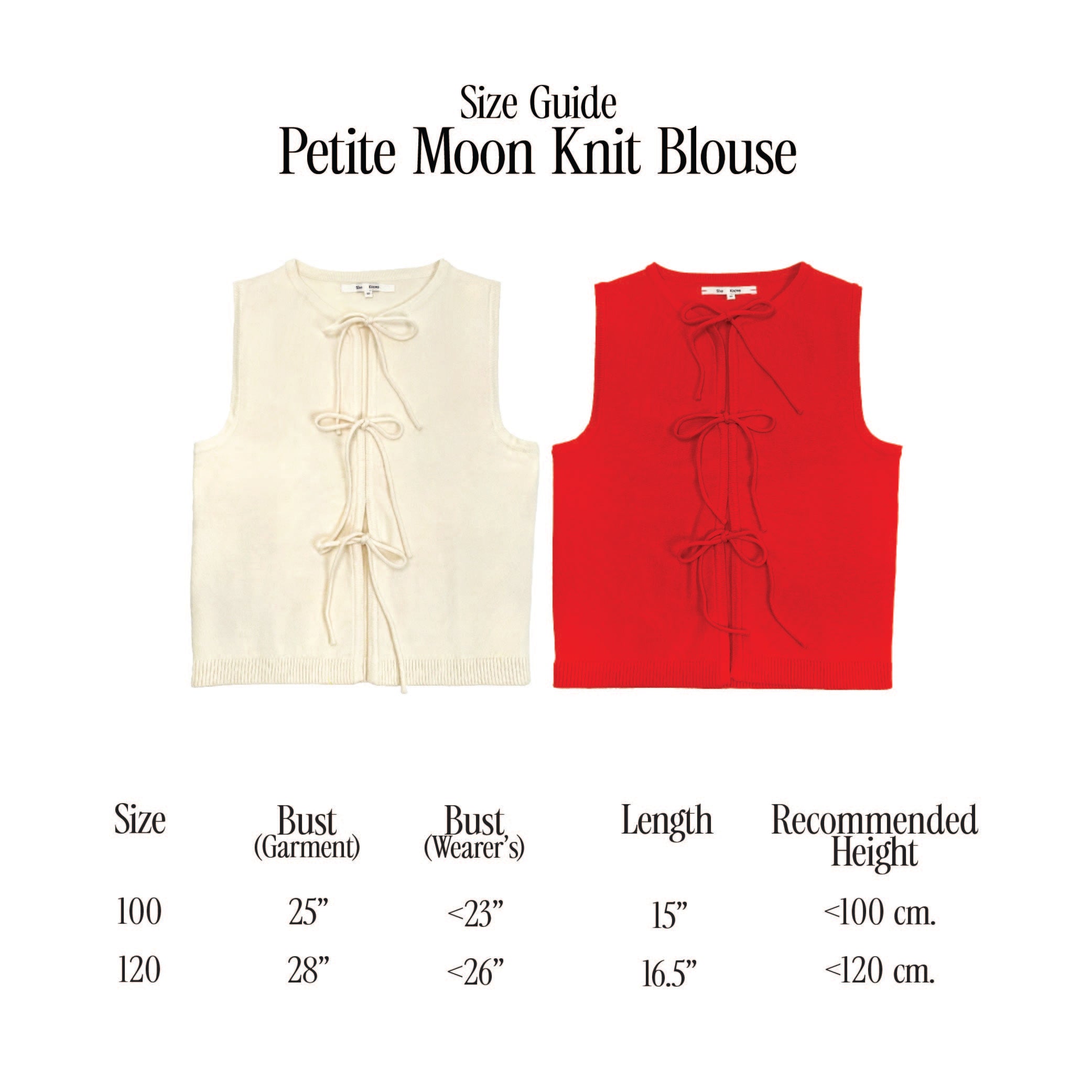 SHE KNOWS - Petite Moon Knit Blouse