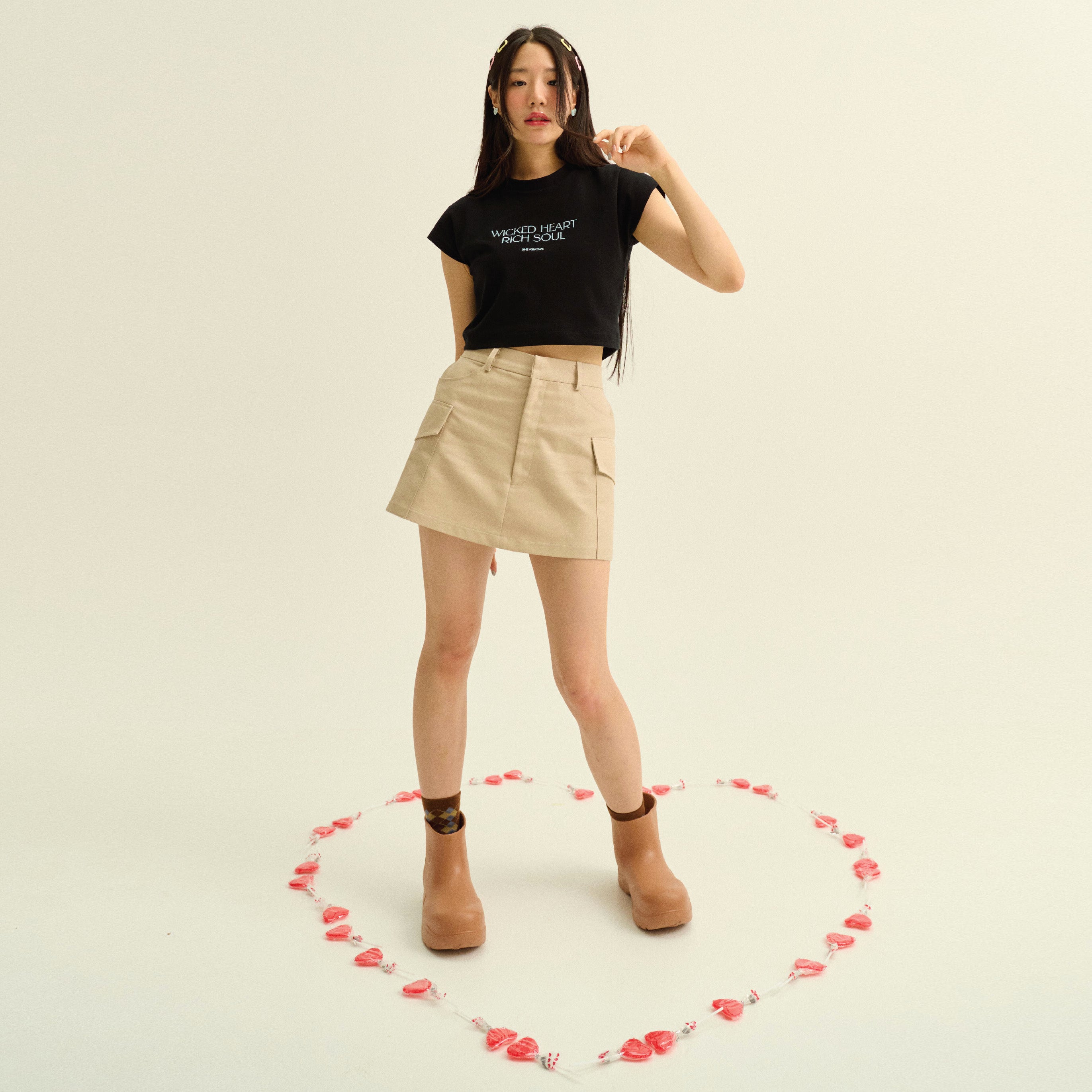 SHE KNOWS - Wicked Heart Baby Tee