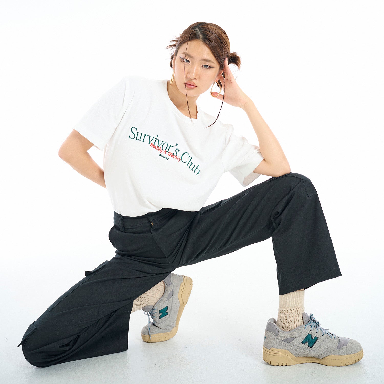 SHE KNOWS - Rework Cargo Denim