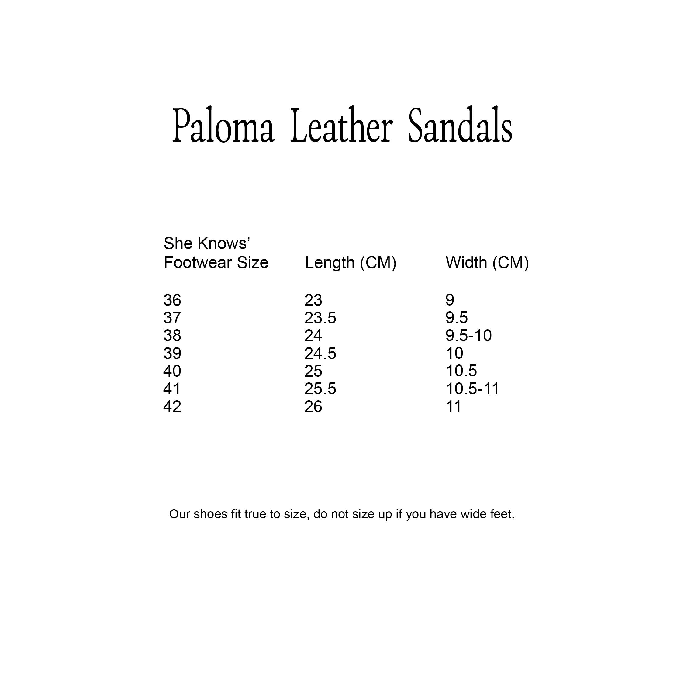 She Knows - Paloma Leather Sandals