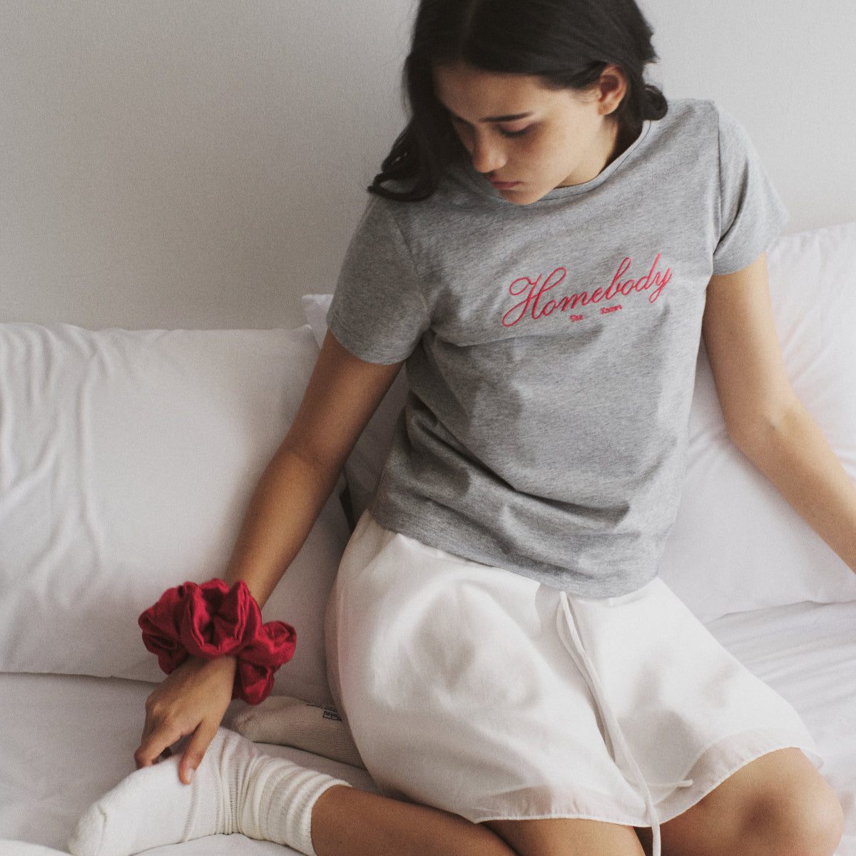 She Knows - Homebody Slim Fit T-Shirt