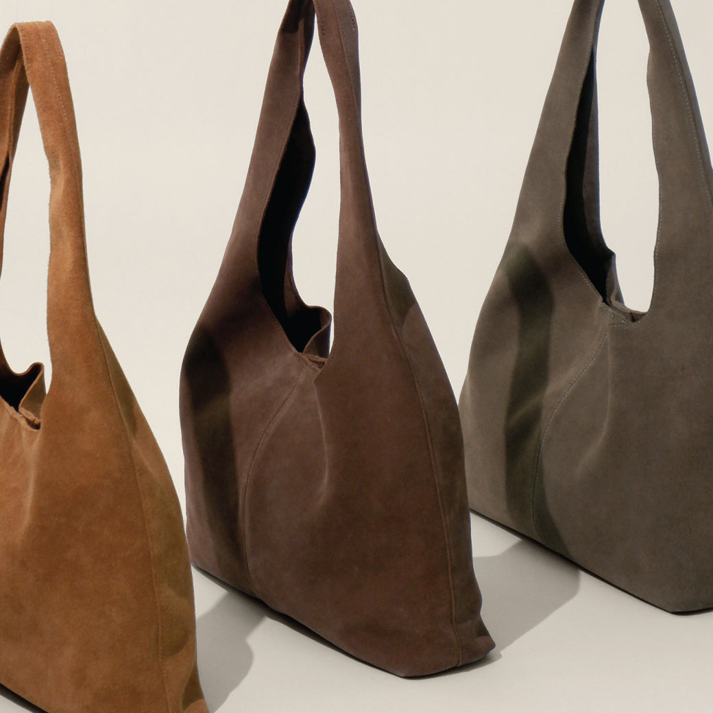 SHE KNOWS - Sienna Suede Tote Bag