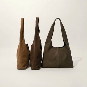 SHE KNOWS - Sienna Suede Tote Bag