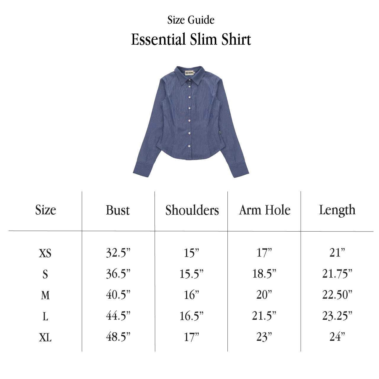 SHE KNOWS - Essential Slim Shirt