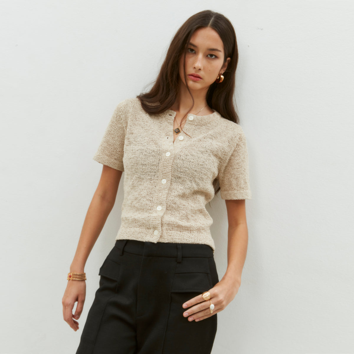 [PRE-ORDER] SHE KNOWS - Soleil Knit Blouse
