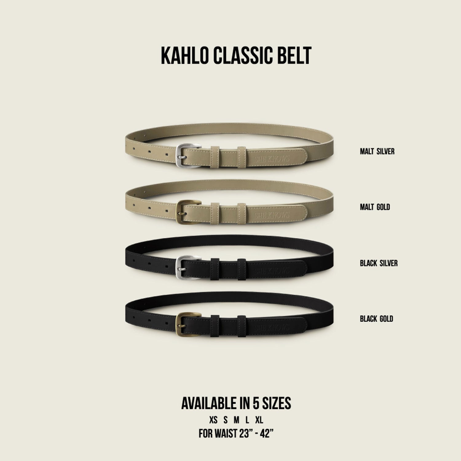 SHE KNOWS - Kahlo Classic Belt